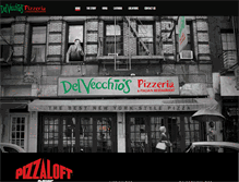 Tablet Screenshot of delvecchiospizza.com